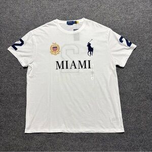 Polo Ralph Lauren Embroidered Big Pony Miami T Shirt Size XL Classic Fit NWT